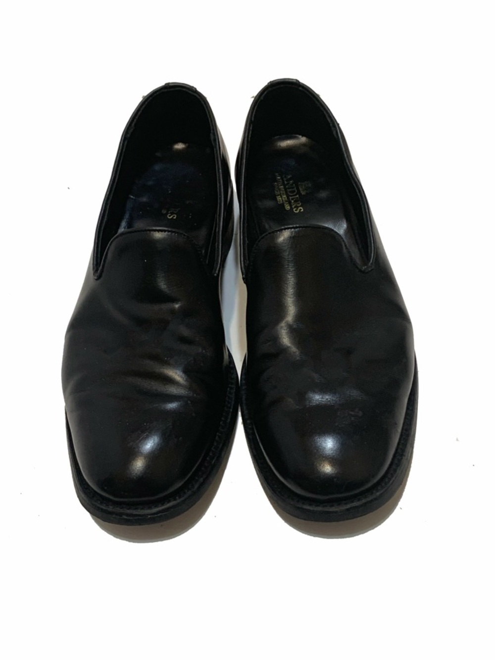Sanders loafers Men's Black Leather Slip-On Shoes - Picture 4 of 9